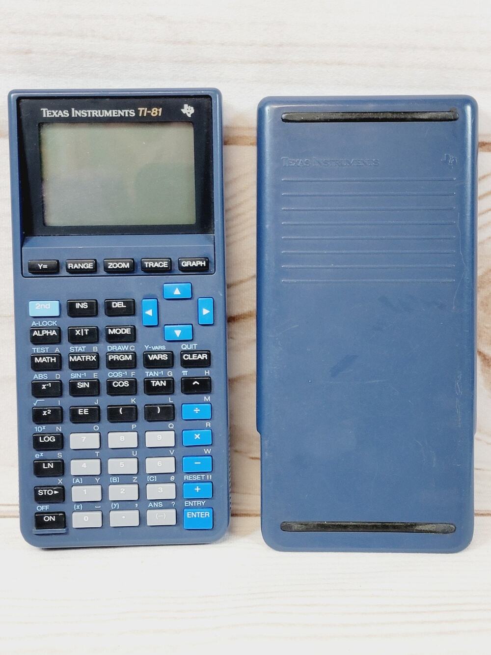 Texas Instruments TI-81 Graphing Graphic Calculator w Cover Tested Works